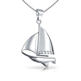 Sterling Silver Sailboat Pendant With Chain Set TSE750 - DiveSilver Jewelry
